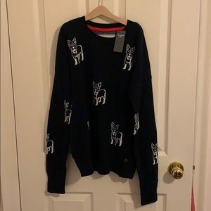 Abercrombie dog printed sweater